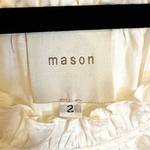 Mason Women’s Silk Ruffle Textured Spaghetti Strap Tank Blouse Top Racerback 2 - Picture 4 of 9